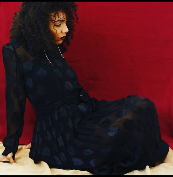 Sheer Black Vintage Dress