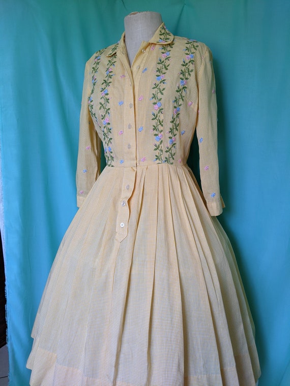 50s Yellow Vintage Dress