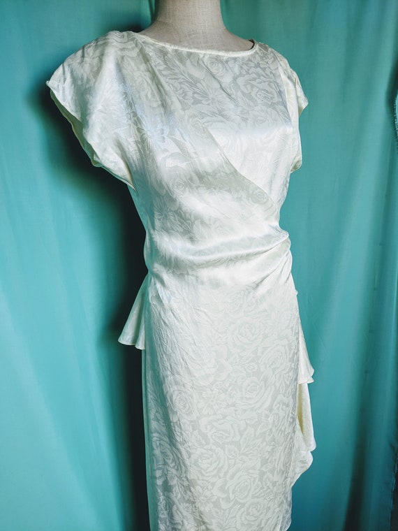 80s Ivory Vintage Floral Dress