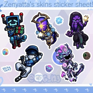 Zenyatta Overwatch Sticker Sheet || Skins