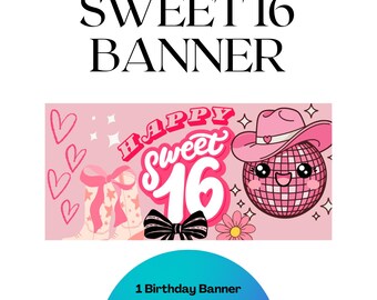 Sweet 16 Banner (Edit in Canva)