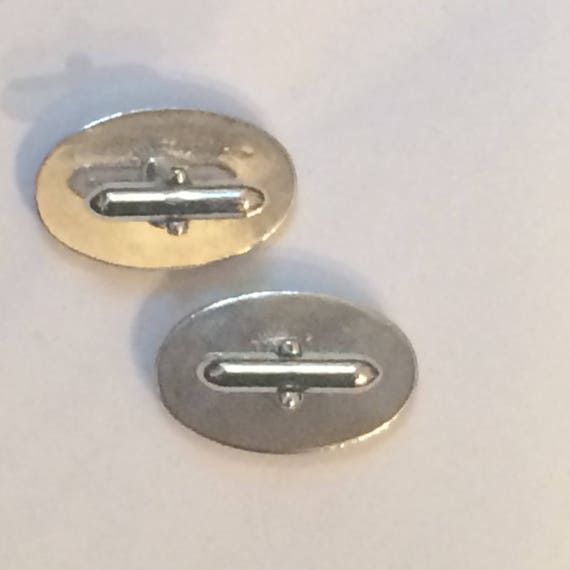 Vintage MENS 60s-70s Swank silver tone Cufflinks … - image 3