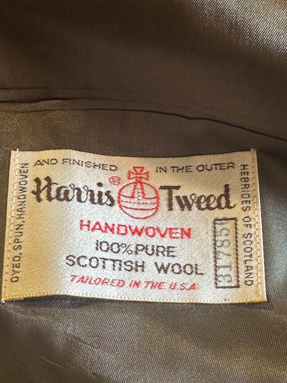 Vintage MENS Harris Tweed for Planteen & Krogh br… - image 6