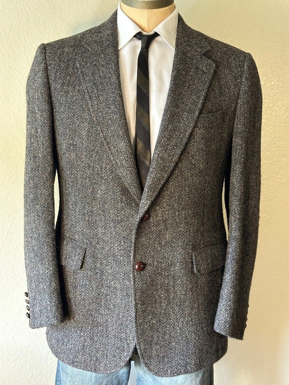 Vintage MENS Harris Tweed for Nordstrom gray, brow
