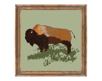 Wild Buffalo Digital Download, Bison Digital Print, Western Bison Home Decor, Bison Home Decor, Buffalo Print, Buffalo Home Decor