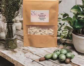 Ribósido de nicotinamida Nad+..Resveratrol 1500 mg