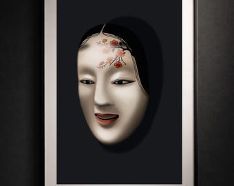 手作りおかめ面：日本の伝統民話の木工芸 - Etsy 日本