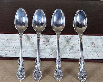 GORHAM DEMITASSE SPOONS-4-Vintage Sterling Silver-King Edward Pattern-Coffee-Tea-Dessert