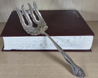 MOUNT VERNON ASPARAGUS Fork-Vintage Sterling Silver-Adolphus Pattern-Antique Serving-Vegetable