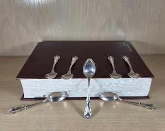 7 INTERNATIONAL DEMITASSE SPOONS-Vintage Sterling Silver-Joan of Arc-Coffee-Espresso-Dessert-Antique