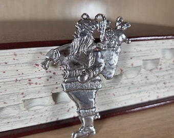 GORHAM SANTA ORNAMENT-Vintage Christmas-Stockings-Teddy Bear-Antique Tree Hanger