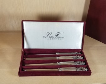 GODINGER DINING KNIVES-&quot;Silver Treasures&quot;-Vintage-Antique Knife Set