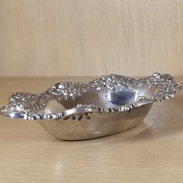 NUT DISH-Sterling-S. Kirk & Son-Vintage Silver-Candy Dish-Antique