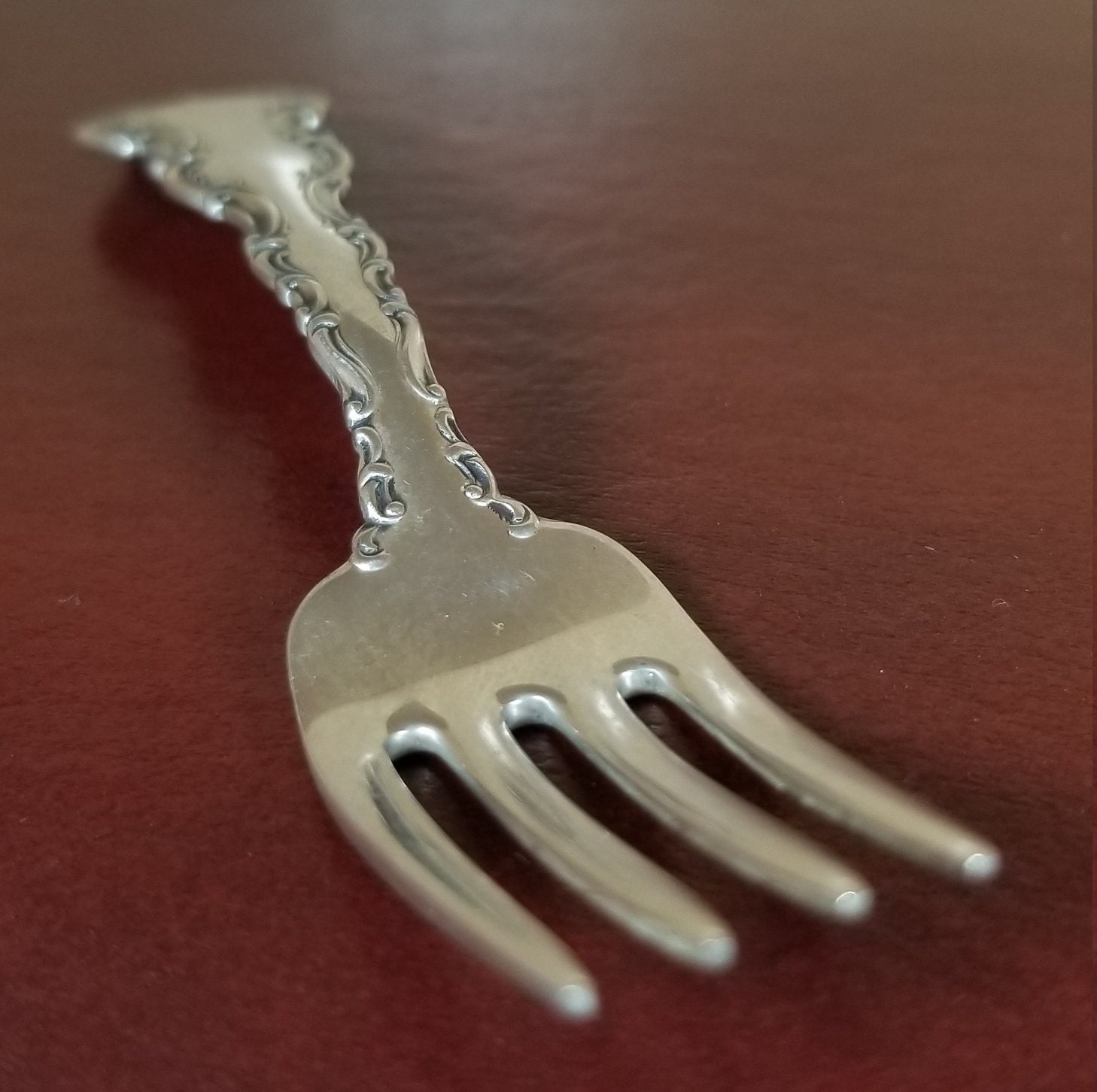 Beaded Sterling Silver Baby Spoon & Fork Set by Krysaliis