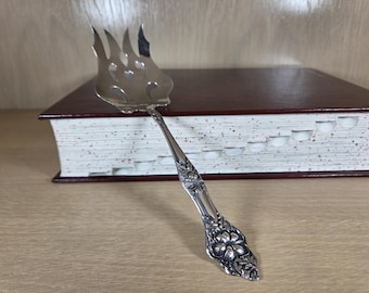 MANCHESTER VEGETABLE FORK-Vintage Sterling Silver-Serving-Green Beans-Carrots-Antique