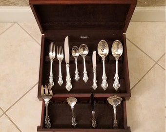Superior Quality TOWLE EL GRANDE Sterling Silver Flatware 67 Pieces/12 Place Settings - Vintage Towle El Grande Dining Accessories Gifts
