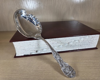 EXOTIC SERVING SPOON-Vintage Sterling Silver-Reed & Barton-Francis the 1st Pattern-Floral-Antique