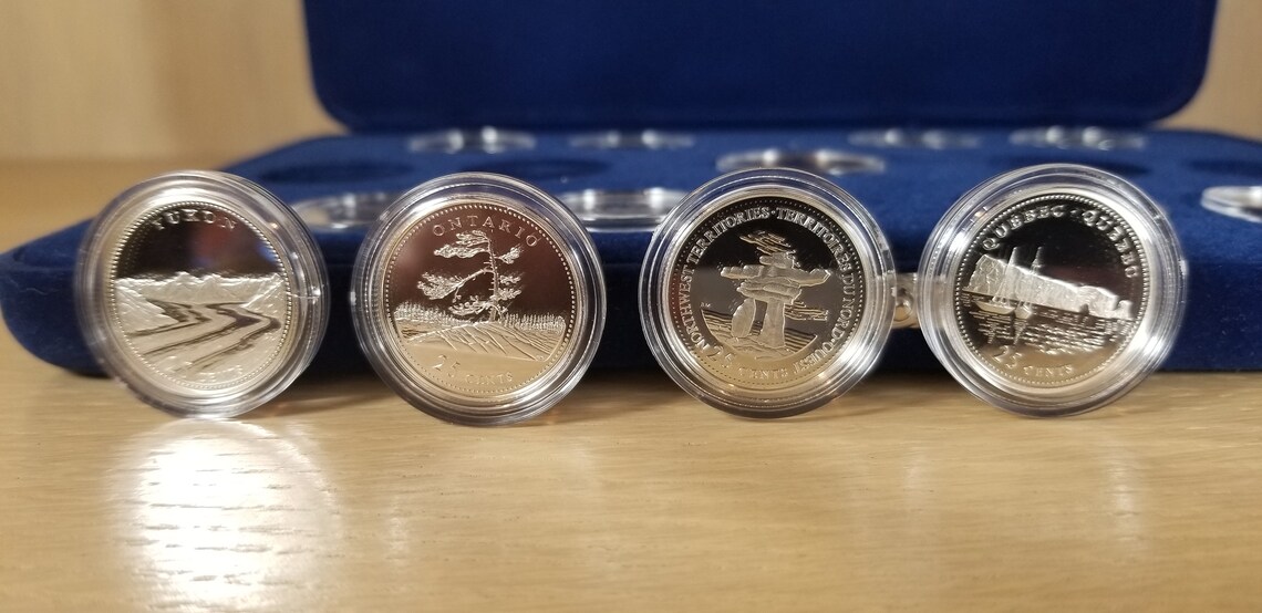 CANADA STERLING SILVER Quartersloonievintage Etsy