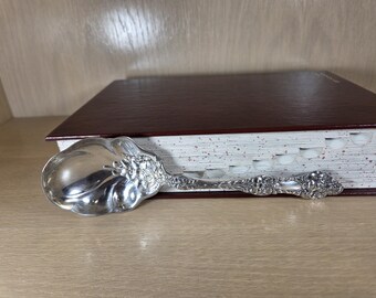 ALVIN SALAD SPOON-Vintage Sterling Silver-Orange Blossom-Antique Serving