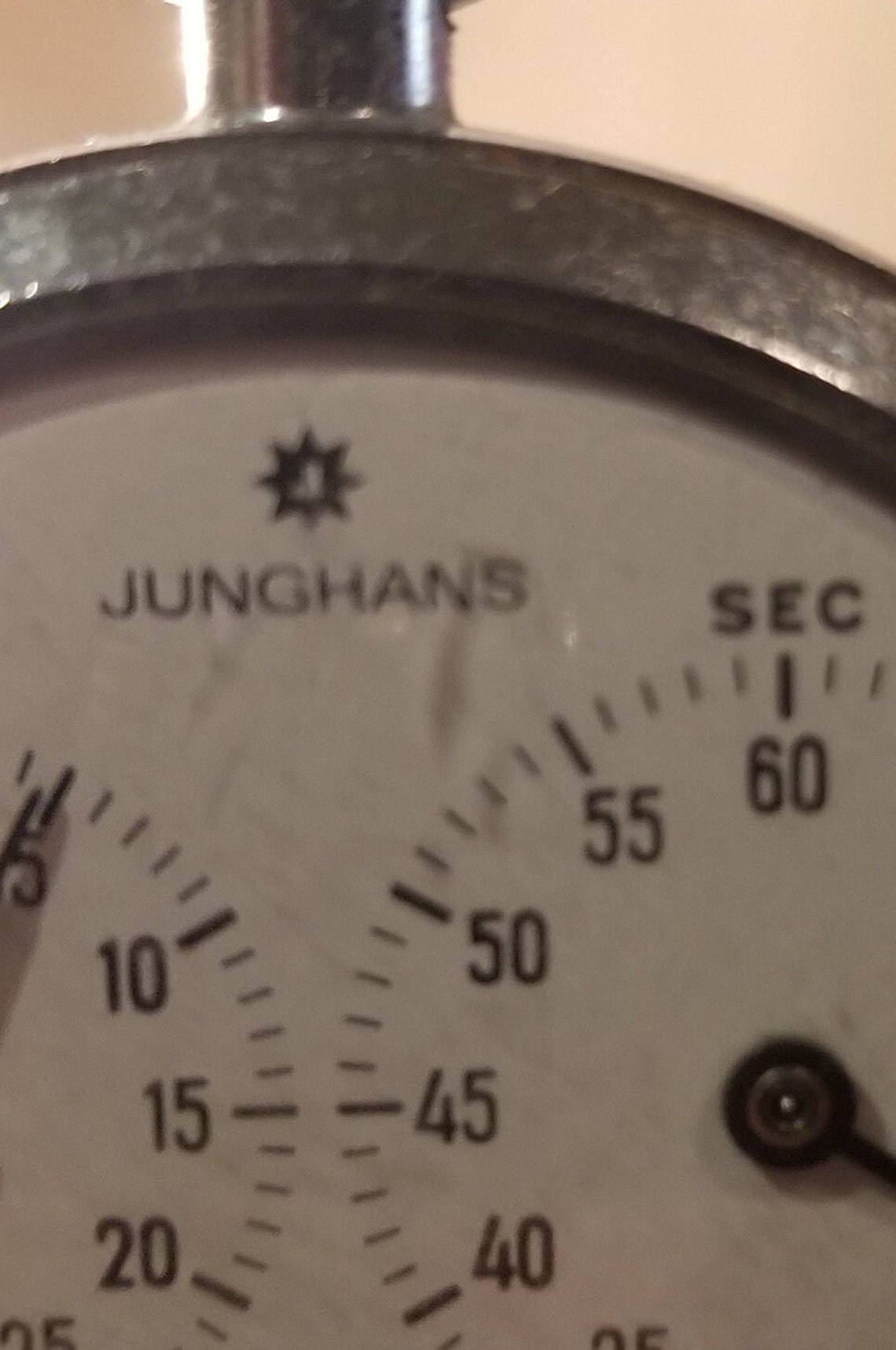 Junghans Stopwatchgerman Vintageantique Mechanical Timepiece3 Dials