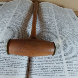 EXOTIC HAMMER with Brass Ends-Vintage Wood Hammer-Antique Tools