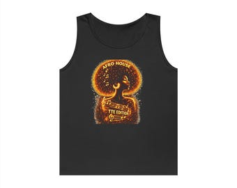 Afro House Vibe Tank Top | Retro Afro Music Illustration