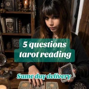 Ställ 5 frågor – Psykisk tarotläsning, tre svar och tydlig intuitiv vägledning