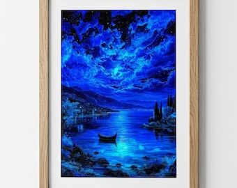 Sea of Galilee Wall Art, Christian Wall Art, Biblical Lake Print, Religious Home Decor, Christian Landscape Art, Faith Decor