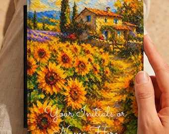 French Sunflower Field Kindle Case, Provence Farmhouse Art, Impressionist Floral Cover, Romantic Yellow Aesthetic Gift