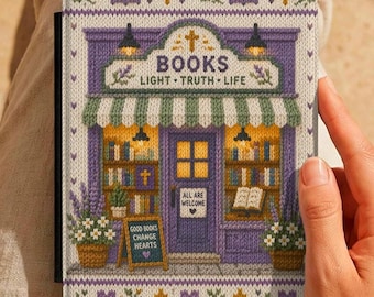 Christian Kindle Case, Crocheted Faith Bookstore Design, Bible Study Gift, Paperwhite Cover