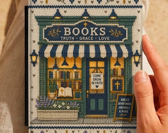 Christian Bookstore Kindle Case, Cozy Faith Bookshop Design, Bible Reader Cover, Truth Grace Love, Paperwhite Case Gift