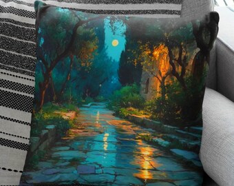 Prayer Pillow | Garden of Gethsemane | Christian Decor Home, Church, Bedroom