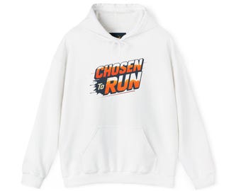 Chosen to Run Hoodie | 50/50 Cotton–Polyester Christian Theme Pullover