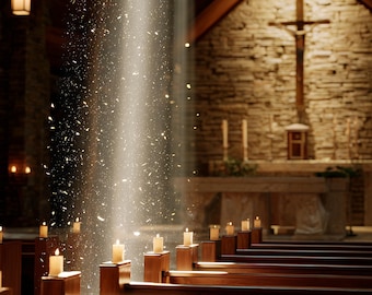 Holy Sanctuary Light Christian Wall Art • Biblical Scripture Print • Faith Digital Download