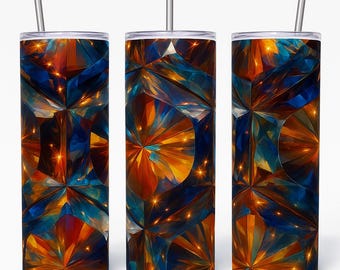 20oz Crystal Prism Tumbler Wrap | Holographic Design (Digital Download)