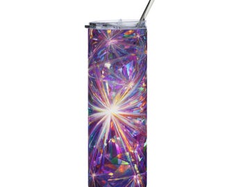 Iridescent Prism Burst Tumbler | Stainless Steel 20oz