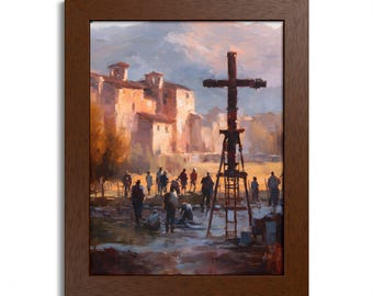 Restoring Hope Beneath the Cross | Faith Inspired Art Matte Print