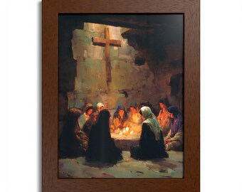 Light in the Hidden Place | Framed Christian Missionary Art of Prayer, Faith, and Fellowship