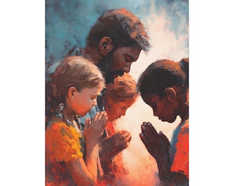 Light Among the Nations Faithful Decor | Missionary Prayer Impasto Matte Print