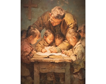 Shepherding Their Hearts in Secret | Christian Museum Canvas Wall Art