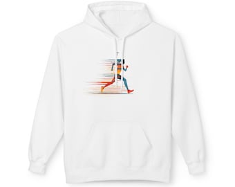 Chosen to Run Christian Hoodie | Speed Runner Silhouette, Retro Gradient