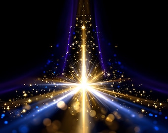 Heavenly Light Burst Canvas | Christian Star of Bethlehem Wall Art | Christmas Faith Decor