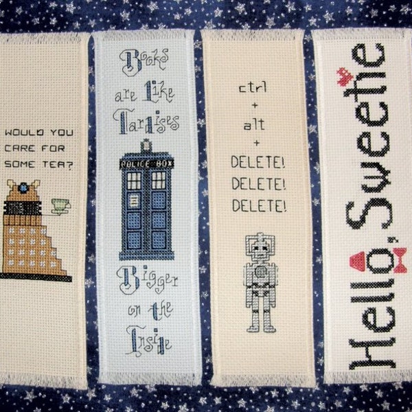 Cross stitch bookmark PATTERN bundle of 3 - Your choice of Doctor Who, Firefly Inspired PDF patterns