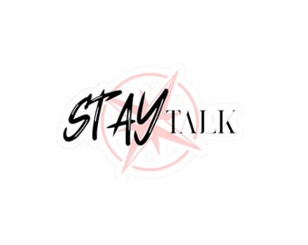 Stay Talk Logo Kiss-Cut Aufkleber | Laptop Aufkleber