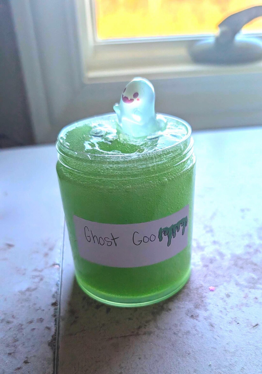 Green Ghost Goo Slime With Ghost Charm - Etsy
