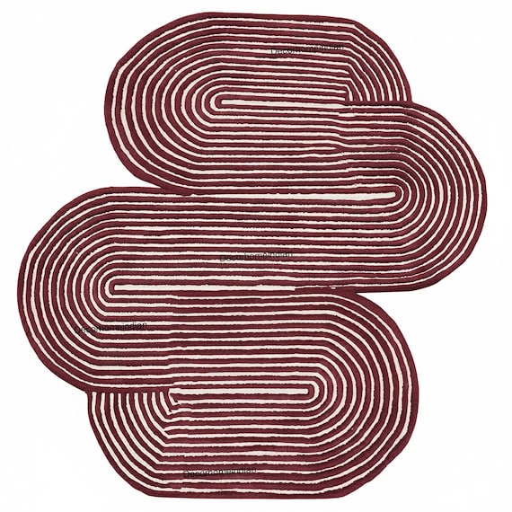 Irregular Shape, Custom Area Rug Hand-Tufted New Zealand Wool Rug Living Room Moroccan Runner