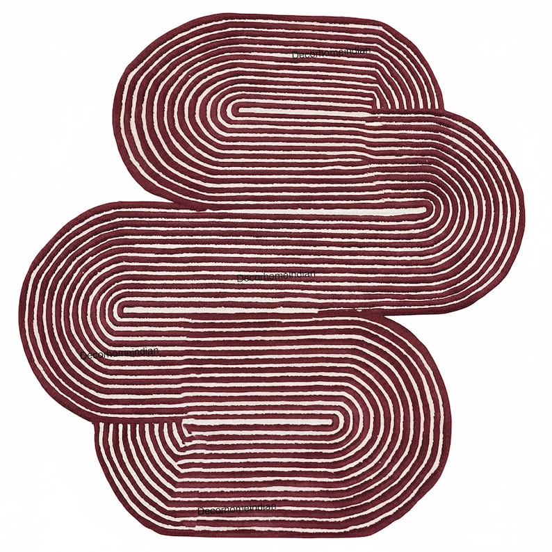 Irregular Shape, Custom Area Rug Hand-Tufted New Zealand Wool Rug Living Room Moroccan Runner