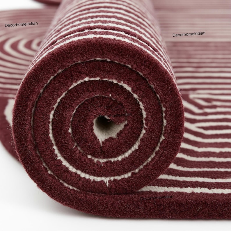 Irregular Shape, Custom Area Rug Hand-Tufted New Zealand Wool Rug Living Room Moroccan Runner