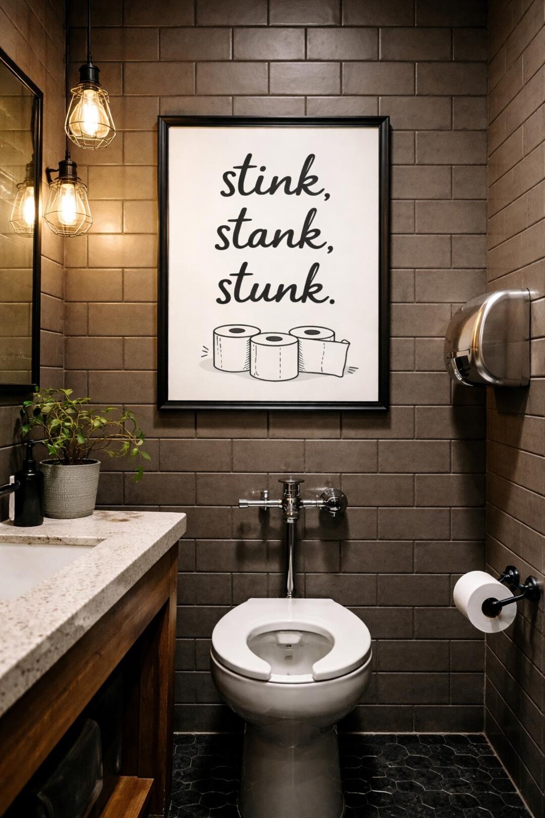 Stink Sign Stink Stank Stunk Bathroom Sign | Funny Restroom Decor Printable ...