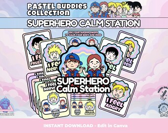 Calm Station Posters | SEL Classroom Management (Canva Editable, PDF Download)